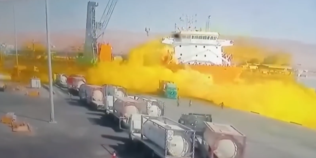 约旦々一港口25吨氯气泄漏！已致14死265伤！